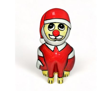 Lorna Bailey, Santa the Cat ceramic figurine. Signed Lorna Bailey to base. Height 14cm.