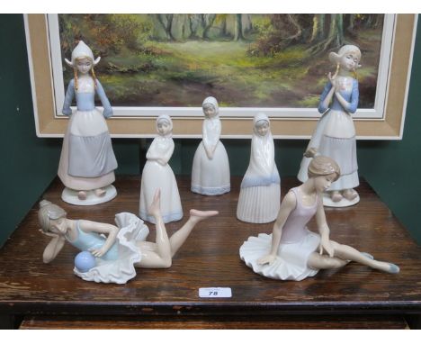 TWO NAO BALLERINAS AND OTHER FIGURES 