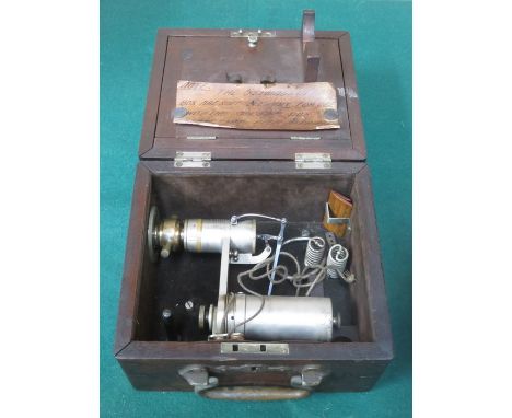 OAK CASED STEAM ENGINE TESTING INSTRUMENT BY HUGHES &amp; LANCASTER RUABON, CIRCA 1900, No371 