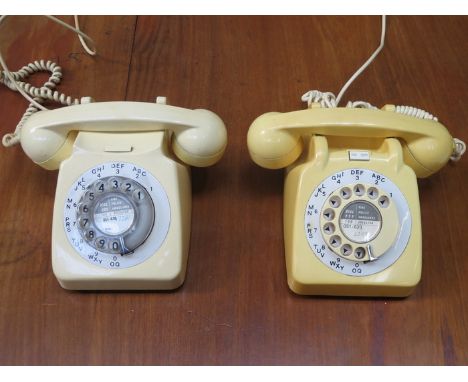 VINTAGE CREAM BAKELITE 746L GPO TELEPHONES AND 706L GPO TELEPHONE 