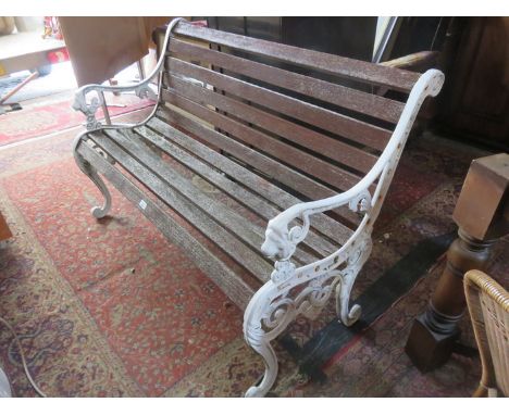CAST METAL GARDEN BENCH 