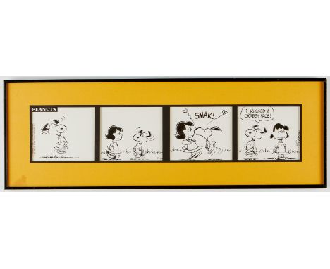 Charles Schulz (American, 1922-2000). Original "Peanuts" comic strip, the daily strip for September 25, 1968. Black ink over 