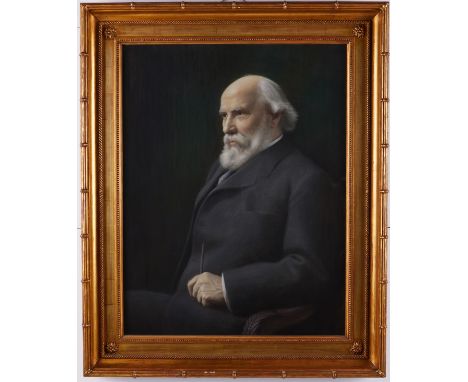 Frederick William Wright (American, 1880-1933). Pastel on canvas portrait of James J. Hill. Signed along the lower right.Prov