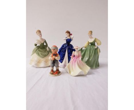ROYAL DOULTON FIGURINELaura HN3136, 19cm high; Royal Doulton Fair Lady, HN2193, 18.5cm high; Royal Doulton Soiree, HN2312 19.