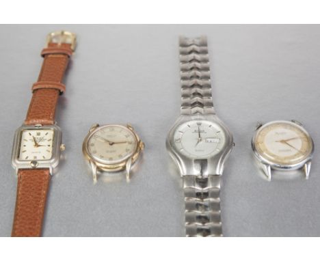 GENT'S MARVIN 'HERMETIC' SWISS WRIST WATCH with mechanical movement circular silvered arabic dial, sweep seconds hand, in gol