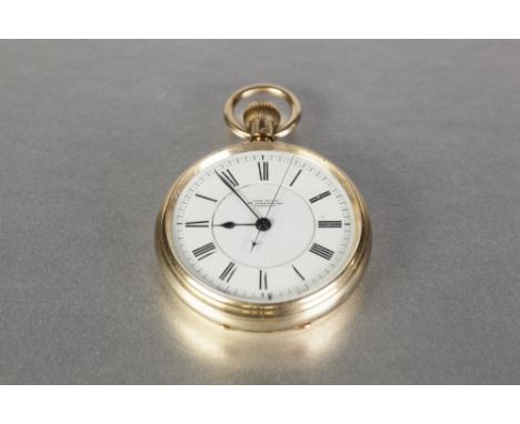 A LATE VICTORIAN 18ct GOLD CASED GENTLEMAN'S OPEN FACED KEYLESS CHRONOGRAPH POCKET WATCH, by John Hunt, 52 Fishergate, Presto