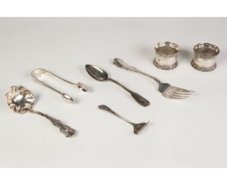 PAIR OF EDWARDIAN SILVER CIRCULAR NAPKIN RINGS, with applied foliate scroll cast and pierced borders, makers HA, London 1902,
