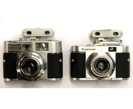 Two Voigtlander vintage cameras, Vitomatic II and a Vito B.