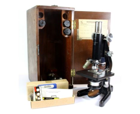 A cased microscope (kima) by Watson and sons London.