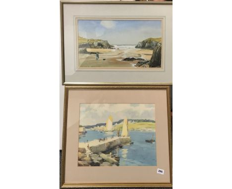 A gilt framed print by Frank Sherwin and a framed watercolour by Aelian Williams.