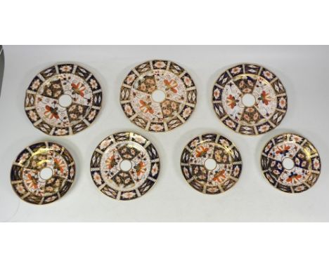 Royal Crown Derby 2451 Imari Collection of Plates and Saucers 