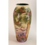 Moorcroft Furzey Hill pattern vase, by Rachel Bishop design for 1997, height 35.5cm