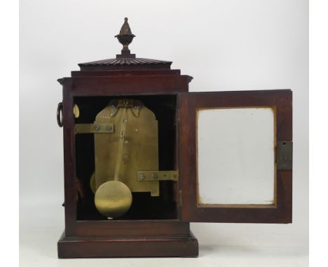 Regency Single Fusee Bracket Clock. Brass inlay in stylised foliate forms. some light wear and tarnishing. Height: approx. 40