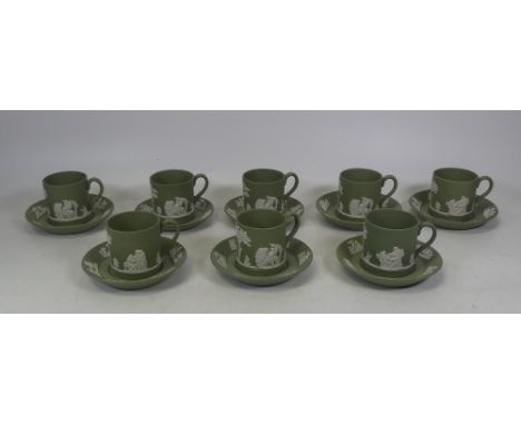 Wedgwood, Eight Coffee Cans and Saucers with unglazed interiors.(8)