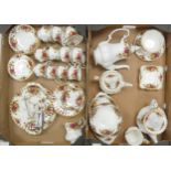 A Good Collection of Royal Albert Old Country Roses Teaware to include Large Teapot, Small Teapot