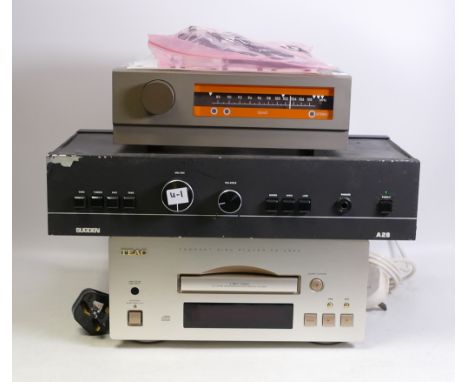 A collection of Hifi equipment to include Epos ES11 speakers, Quad FM3 tuner,Sugden A25 amplifier, Garrard Zero-100SB turntab