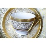 Minton gilded tea set in the Porcelain Ball design, (21)