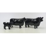 Beswick Aberdeen Angus Family to include Bull, Cow and Calf (3)