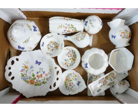 Aynsley, A Collection of Cottage Pattern including vases, ginger, milk jug, pin trays etc. (1 Tray)