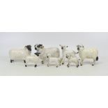 Seven Beswick models of Rams, Sheep and Lambs (7)