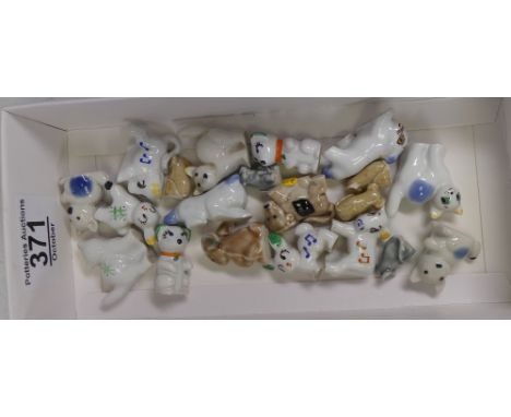 A Collection of Wade Minikins including rabbit, cats, mice, cats, cow etc.