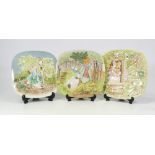 Three Beswick Scenes from Beatrix Potter, 1st, 2nd, 3rd editions. (3)