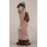 Lladro large figure of Geisha girl with fan, h.30cm.