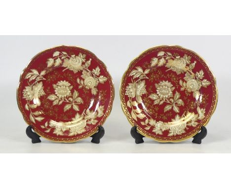 Wedgwood, Ruby Tonquin Small Plates. Diameter: 15.5cm (2)