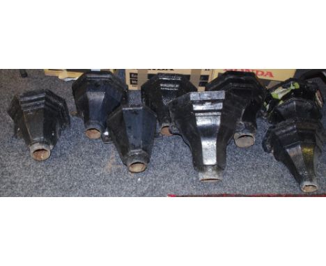 Salvage and tools - eight painted metal hoppers; a Stanley Bailey No.4 smoothing plane; a Preston 'bull nose' plane; spanners
