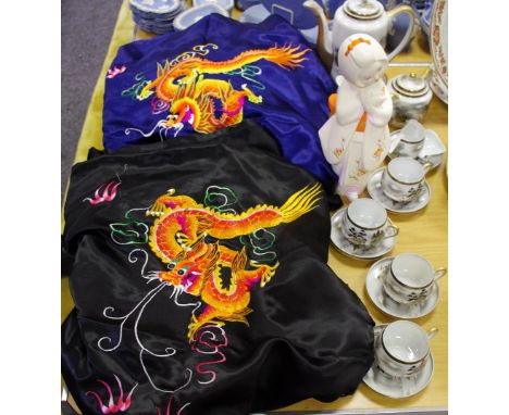 Oriental - Robes, dolls,egg shell tea service, etc. 