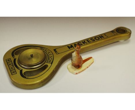 Breweryana &amp; Advertising - a My Goodness-My Guinness Kangaroo model by Carltonware; a Mackeson barometer in the form of a
