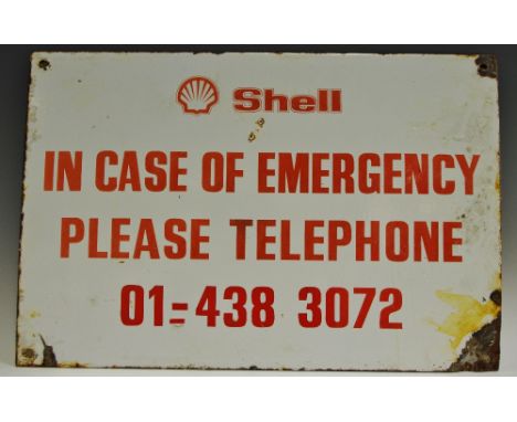Advertising - an enamel SHELL sign 