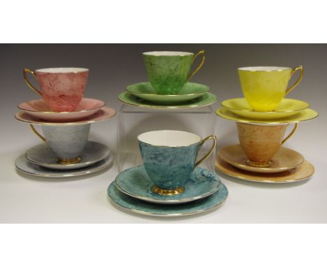 Ceramics - six Royal Albert Gossamer teacups saucers and tea plates