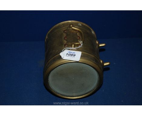 A brass cased Turners patent Homing Pigeon Clock