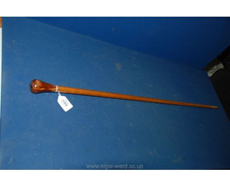 A Swagger Stick with inlaid knob