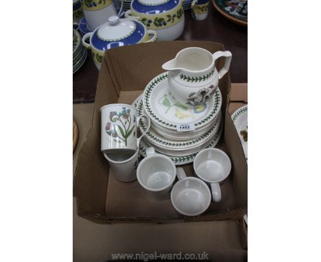 A Portmeirion 'Botanical Garden' part Dinner/tea service, plates, mugs, milk jug, etc.