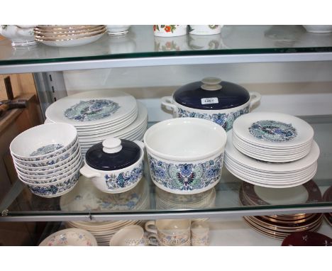 A Royal Doulton 'Atlantis' part Dinner service including dinner, side and tea plates, tureen, sweet dishes etc