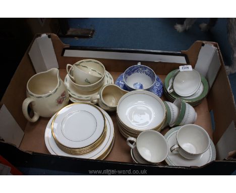 A quantity of china including Susie Cooper Teaware, some a/f,, Royal Worcester 'Contessa' part dinner service and Royal Worce