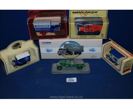 A quantity of boxed model Yesteryear and Days Gone By vehicles including 'Hoover', 'The Ford Centre', 'Pickfords Removals', '