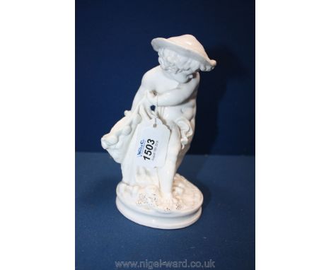 A Royal Worcester porcelain figure of a Cherub.