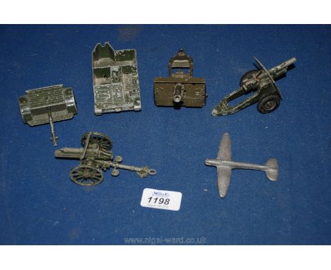 A small quantity of Army lead and die cast including Britains, Crescent, etc