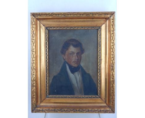 An early 20th century portrait of a gentleman, oil on canvas. 27 x 20cm