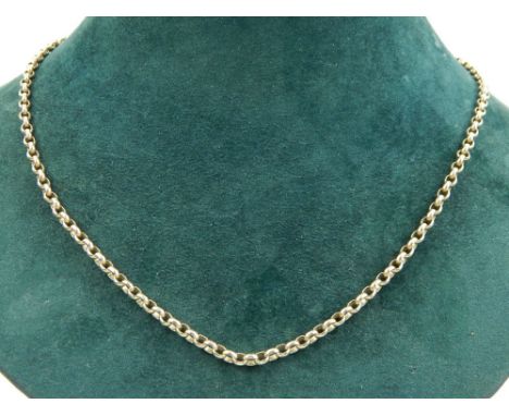 A 9ct yellow gold belcher chain necklace, 17.2g.