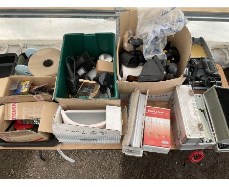 Large quantity of spot lights, shock cords, straps, soldering equipment, glue guns and other hand tools 