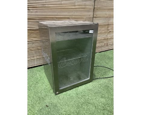 CocaCola stainless steel see trough mini fridge  - THIS LOT IS TO BE COLLECTED BY APPOINTMENT FROM DUGGLEBY STORAGE, GREAT HI