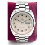 Omega Seamaster Ref 166.064 c 1970 Automatic Day Date Men's Watch with Bracelet