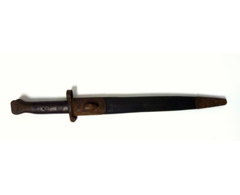 British Victorian P1888 Lee-Metford Mk1 2nd type bayonet, date mark for Dec 1890 and other inspection marks, greased blade, l