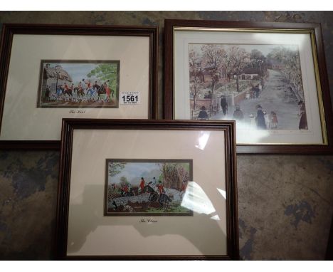 Two  hunting silks and a Padgate print. Not available for in-house P&amp;P, contact Paul O'Hea at Mailboxes on 01925 659133 