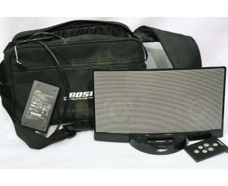 Bose sound dock digital music system with thirty pin apple connector, remote power lead and Bose bag. Not available for in-ho