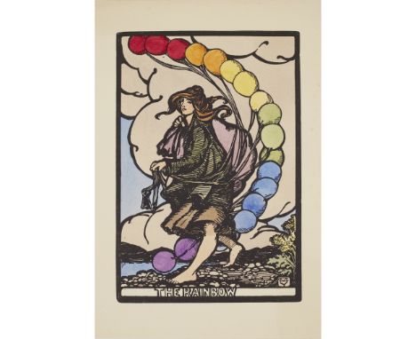 Mary Cottenham Yeats (Irish 1869-1947) The Rainbow Hand-coloured Cuala Press print, unframed (Dimensions: 21cm x 14cm (8.5in 